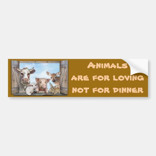 De dieren zijn voor de liefde bumpersticker (Voorkant)