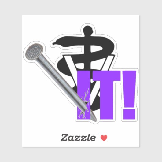 De dierenarts heeft het opgepakt. sticker (Vel)