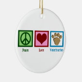 De Dierenarts van de Liefde van de vrede Keramisch Ornament (Rechts)