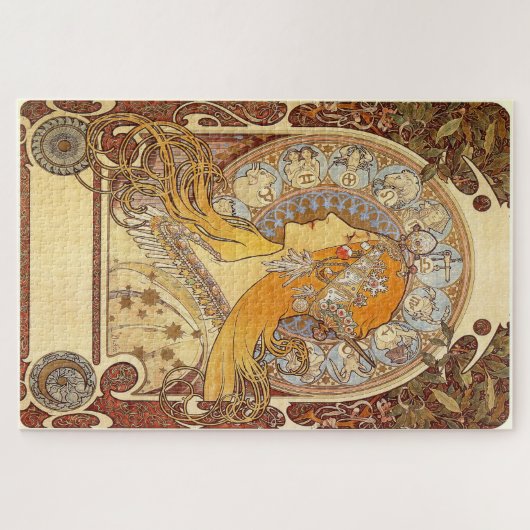 De dierenriem 1896 door Alphonse Mucha - Art Nouve Legpuzzel (Horizontaal)
