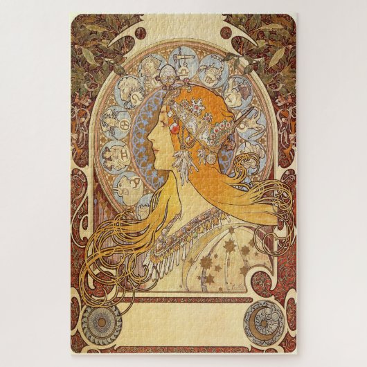De dierenriem 1896 door Alphonse Mucha - Art Nouve Legpuzzel (Verticaal)