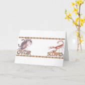 De dierenriemvriendschap van Schorpioen van kanker Kaart (Gele Bloem)