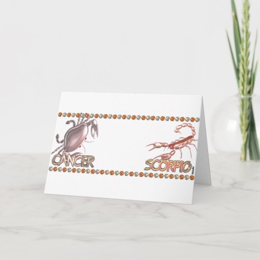 De dierenriemvriendschap van Schorpioen van kanker Kaart (Voorkant)
