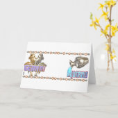 De dierenriemvriendschap van Tweeling Waterman Kaart (Gele Bloem)