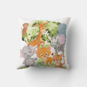 De dierentuin: collectie van schattige wilde diere kussen (Achterkant)