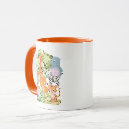 De dierentuin: collectie van schattige wilde diere mok (Voorkant links)