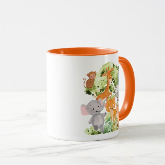 De dierentuin: collectie van schattige wilde diere mok (Voorkant rechts)