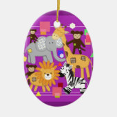 De dierentuin. keramisch ornament (Voorkant)