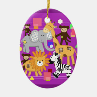 De dierentuin. keramisch ornament