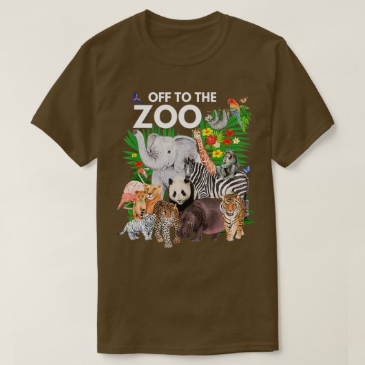 De dierentuin Safari is een dag in de dierentuin. T-shirt (Design voorkant)