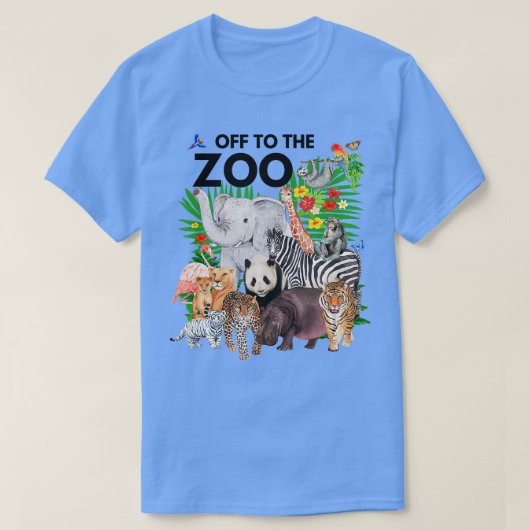 De dierentuin Safari is een dag in de dierentuin. T-shirt (Design voorkant)