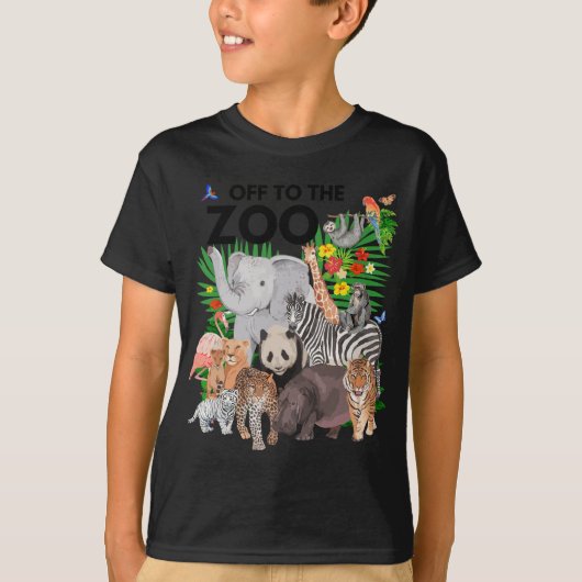 De dierentuin Safari is een dag in de dierentuin. T-shirt (Voorkant)