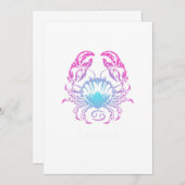 De dierentuin van de kanker ondertekent het krabon kaart (Voorkant / Achterkant)