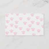 De dierlijke Druk van de Poot. Lichtrose en Wit Visitekaartje (Achterkant)