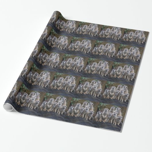 De Dierlijke Safari Afrika Leuke Suricate van Cadeaupapier (Uitgerold)