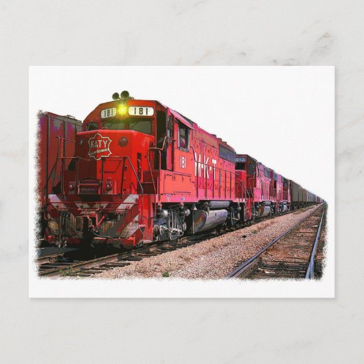 De diesellocomotief briefkaart (Voorkant)