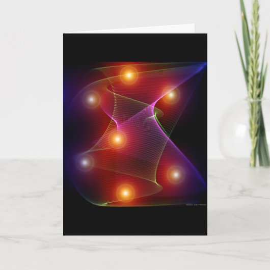 De Digitale Abstracte Groet van zeven Zonnen Kaart (Voorkant)