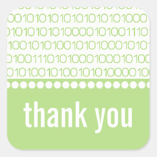 De Digitale Binaire Code van de gok Dank u Sticker