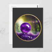 De digitale kunst van Amethyst Orb Fantasy Briefkaart (Voorkant / Achterkant)