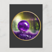 De digitale kunst van Amethyst Orb Fantasy Briefkaart (Voorkant)