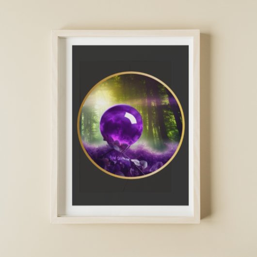 De digitale kunst van Amethyst Orb Fantasy Poster