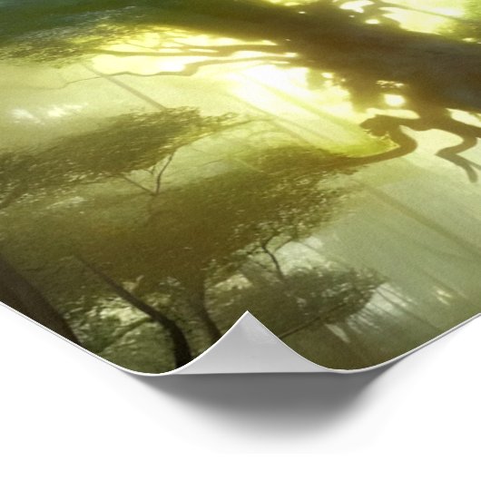 De digitale kunst van de oude boom poster (Hoek)