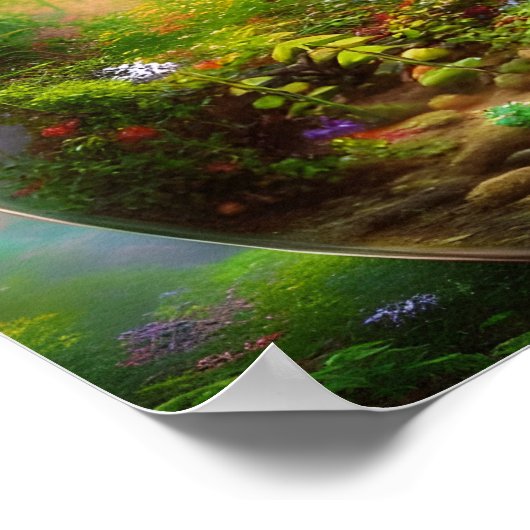 De digitale kunst van het Magical Terrarium Poster (Hoek)