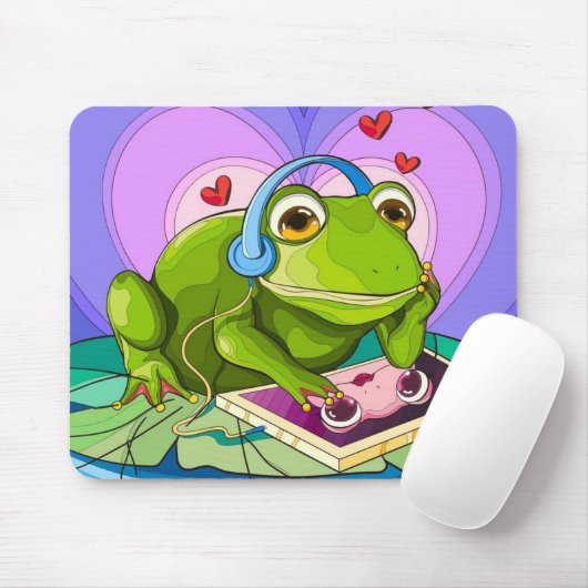 De digitale liefde van de kikker muismat (Met muis)