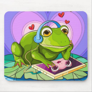 De digitale liefde van de kikker muismat