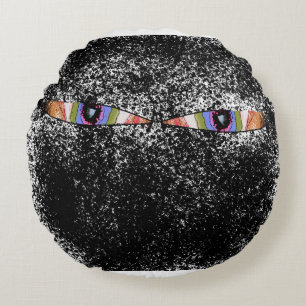 De digitale ninja Pillow Rond Kussen