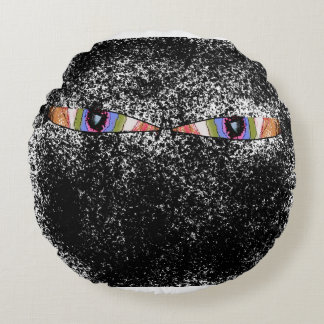 De digitale ninja Pillow Rond Kussen