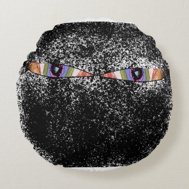 De digitale ninja Pillow Rond Kussen (Voorkant)