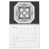De digitale Quilt-agenda in zwart-wit Kalender (Feb 2027)