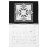 De digitale Quilt-agenda in zwart-wit Kalender (Jan 2027)