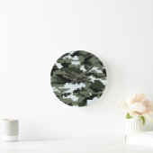 de Digitale Stedelijke Camouflage/Camo met 8 bits Ronde Klok (Huis)