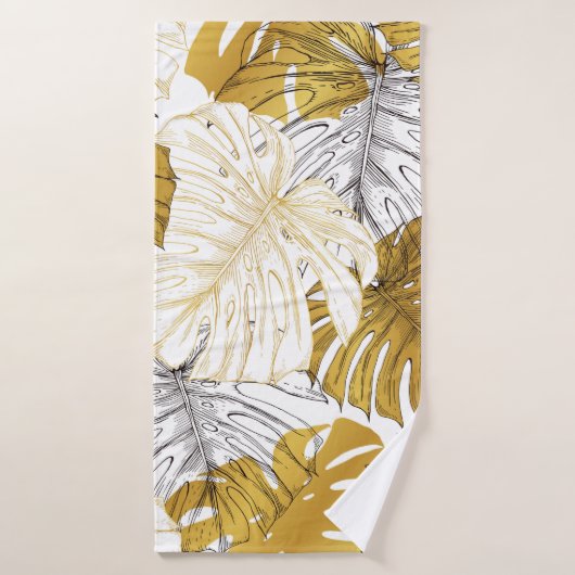 De dikten van een monstera-plant. Afbeelding van g Badhanddoek (Badhanddoek)