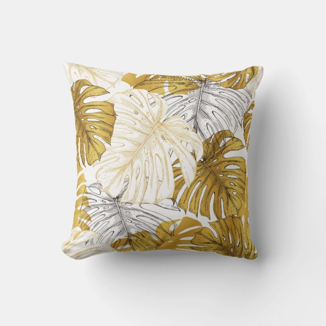 De dikten van een monstera-plant. Afbeelding van g Kussen (Voorkant)