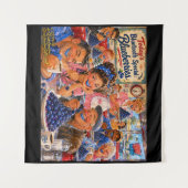 De Diner Bluetooth Bosbessen Retro Cartoon Wandkleed (Voorkant (horizontaal))