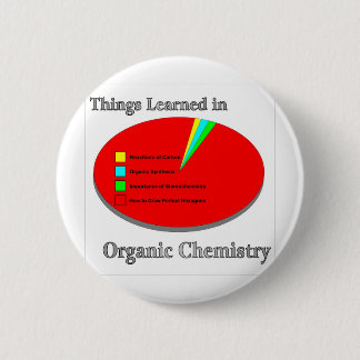 De dingen die ik leerde in de organische chemie ronde button 5,7 cm