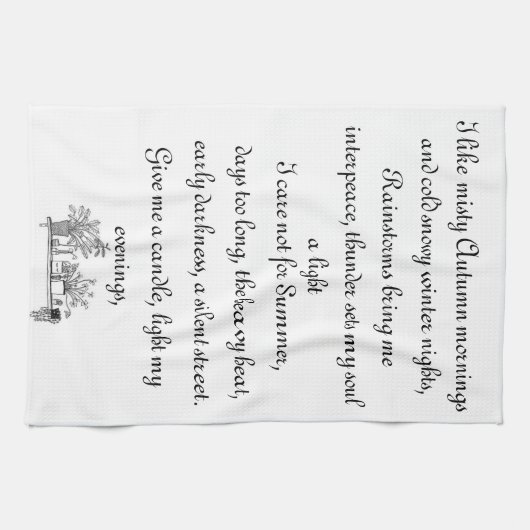 De dingen die ik leuk vind theedoek (Horizontaal)