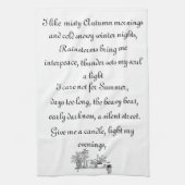 De dingen die ik leuk vind theedoek (Verticaal)