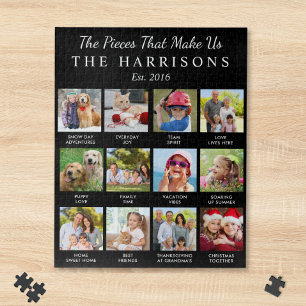 De Dingen Die Ons Maken Aangepaste Familiefoto Legpuzzel