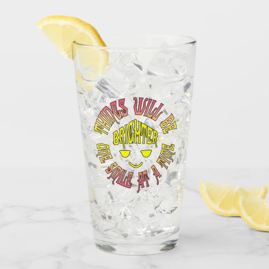 De dingen zullen een glimlach per keer feller zijn glas (Voorkant ijs)