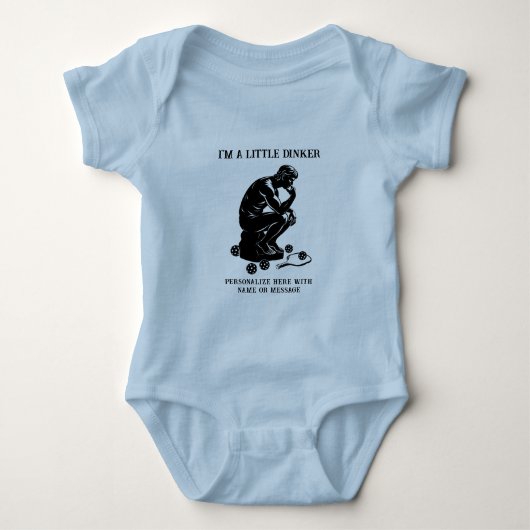 De dinker denker gepersonaliseerde grappige pickle romper (Voorkant)