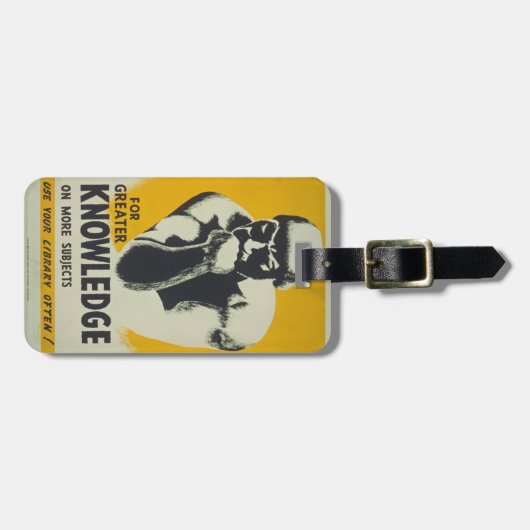 de Dinker Retro WPA van de Kennis van het Poster Bagagelabel (Voorkant horizontaal)