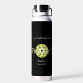 De Dinking Dude Duo Pickleball Ball Waterfles (Achterkant)