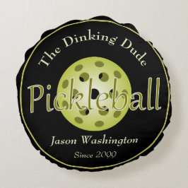 De Dinking Dude Guy / Duo Pickleball Ball Rond Kussen