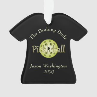 De Dinking Dude Guy Pickleball Bal Ornament