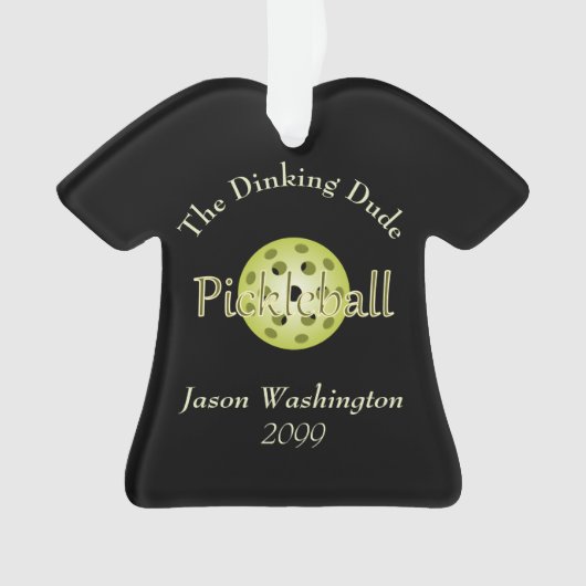 De Dinking Dude Guy Pickleball Bal Ornament (voorkant)