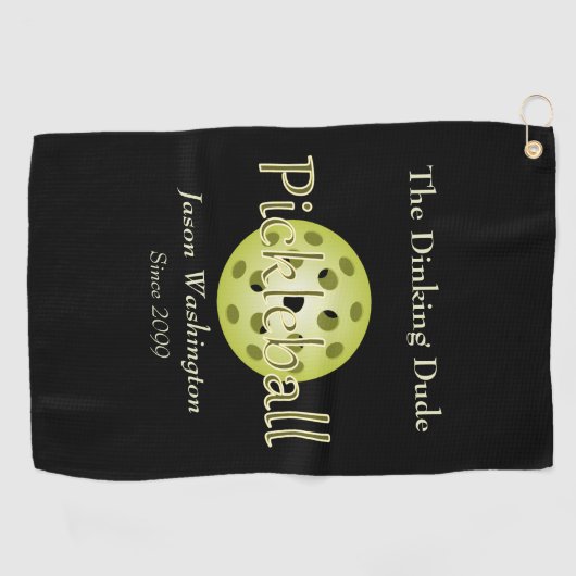 De Dinking Dude Guy Pickleball Ball Handdoek (Horizontaal)